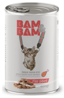 Bam&bam Tavuklu Soslu Yavru 400 gr Kedi Maması kullananlar yorumlar